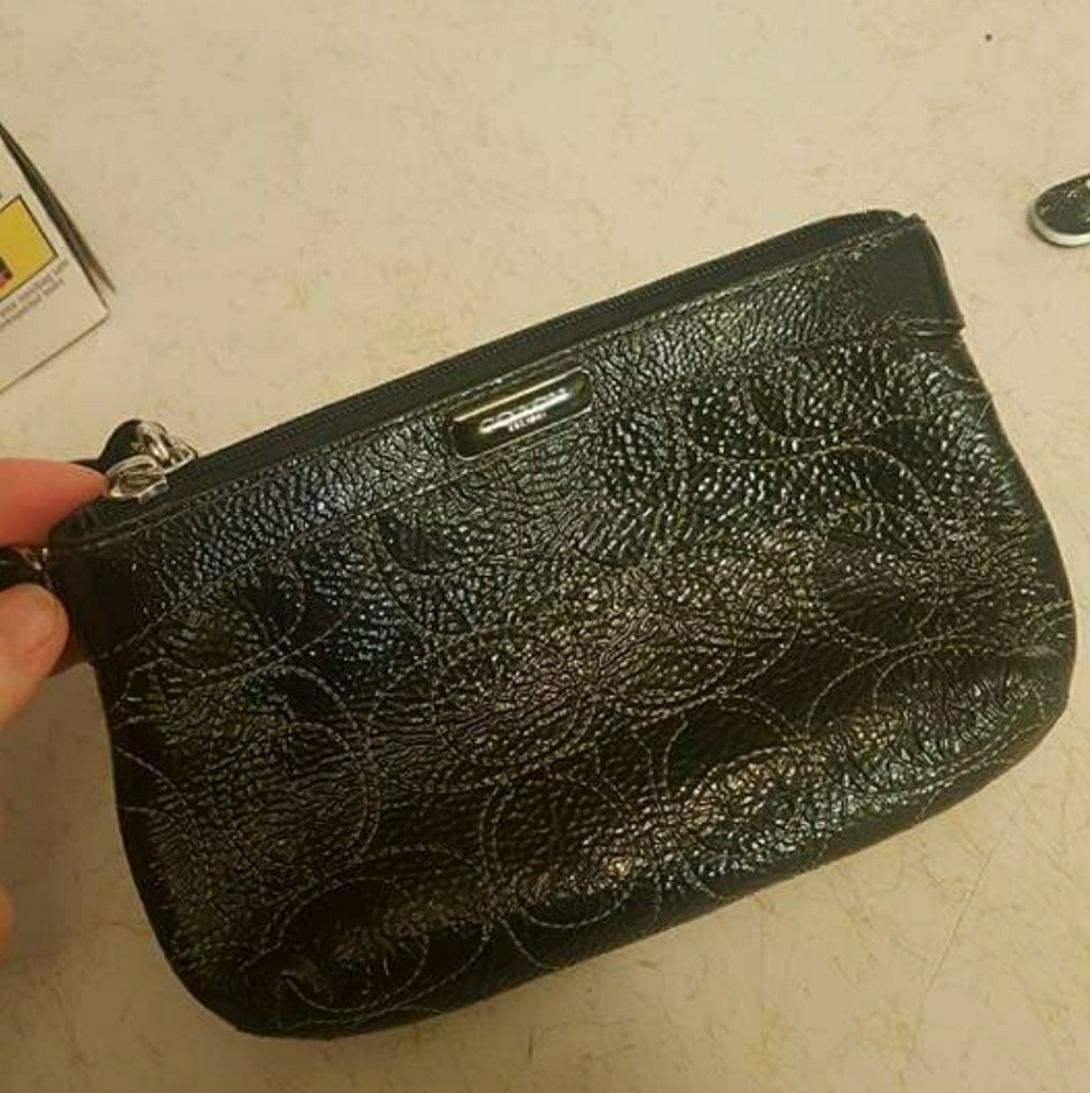 Black coach wristlet